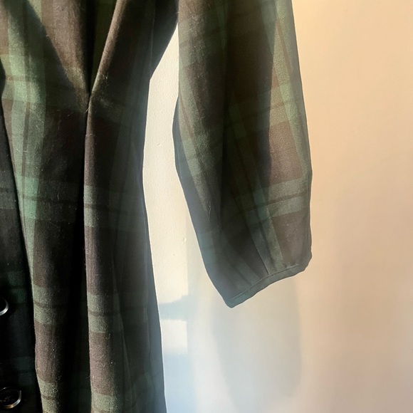 MNG Casual Green Plaid V-neck Dress - Picture 7 of 8